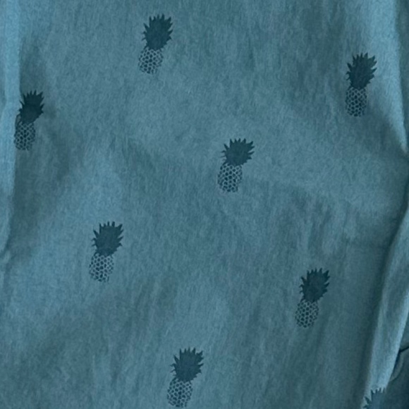Surf & Swim Co. Stretch Chino Pineapple Print Pull-On Shorts Size L Teal NWT - Picture 3 of 13